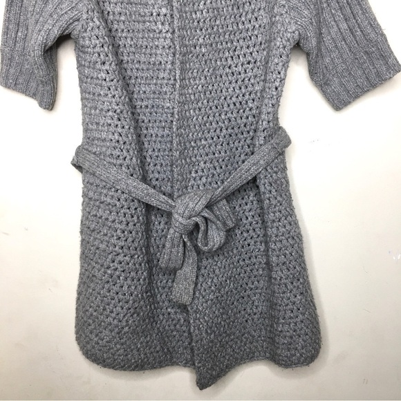 Alice + Olivia Gray Cashmere Wool Belted Cardigan Sweater - Picture 7 of 15